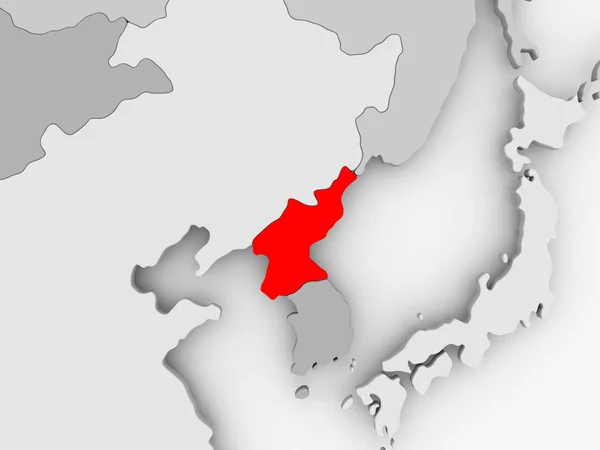 Mapa de Corea del Norte — Foto de Stock