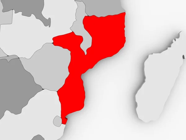Karte von Mosambik — Stockfoto