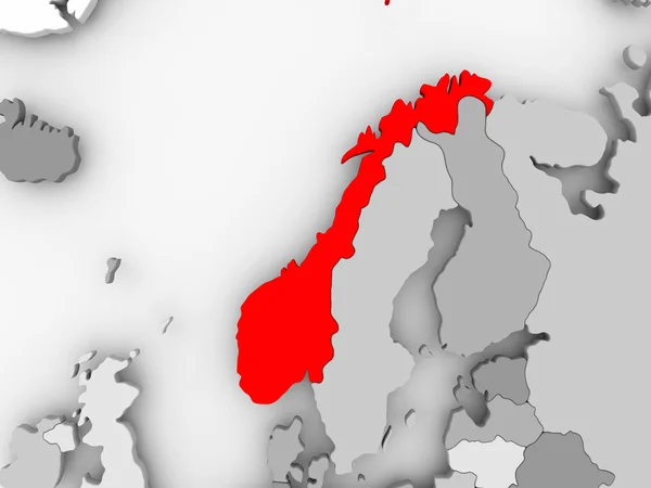 Norvégia térképe — Stock Fotó