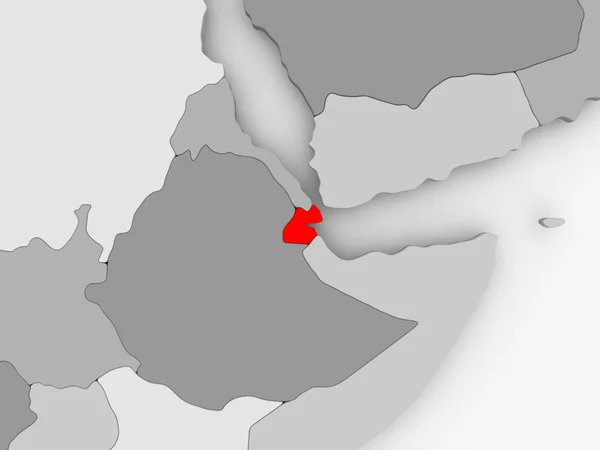 Карта Джибуті — стокове фото