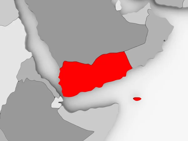 El mapa de Yemen — Foto de Stock