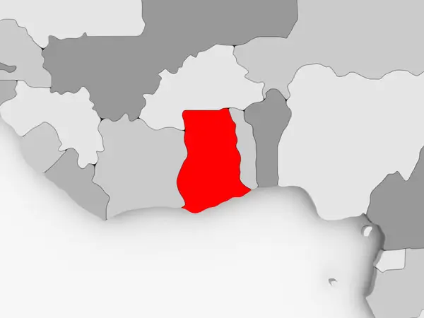 Mapa z Ghany — Stock fotografie