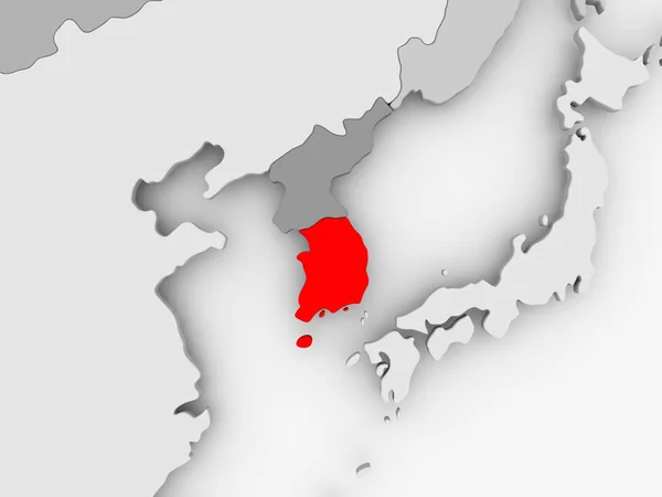 Mapa de Corea del Sur — Foto de Stock