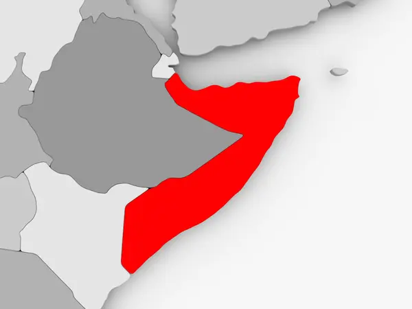 El mapa de Somalia — Foto de Stock