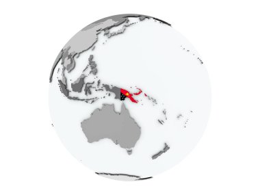 Papua Yeni Gine izole küre üzerinde