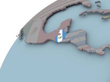 Guatemala Haritası bayrak ile