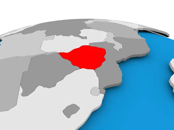 Zimbabwei politikai földgömb — Stock Fotó