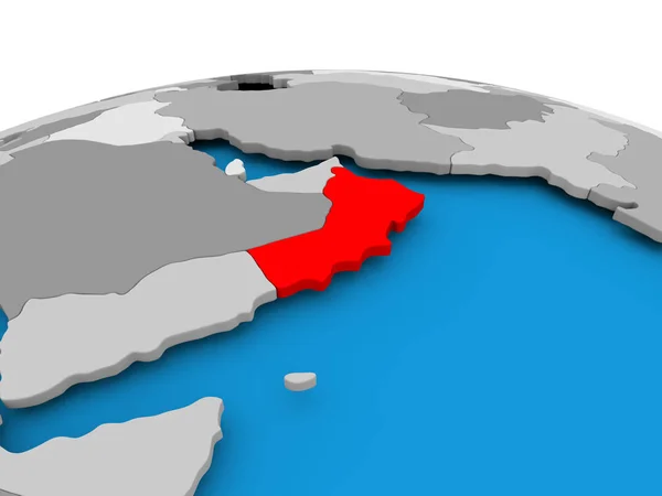 Oman na Globus polityczny — Zdjęcie stockowe