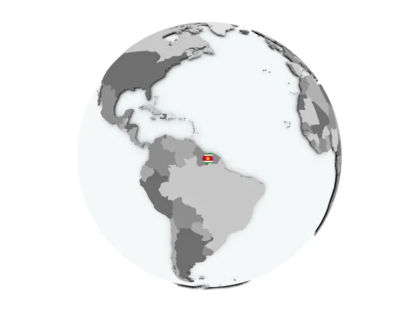 Suriname-i földgömb elszigetelt — Stock Fotó