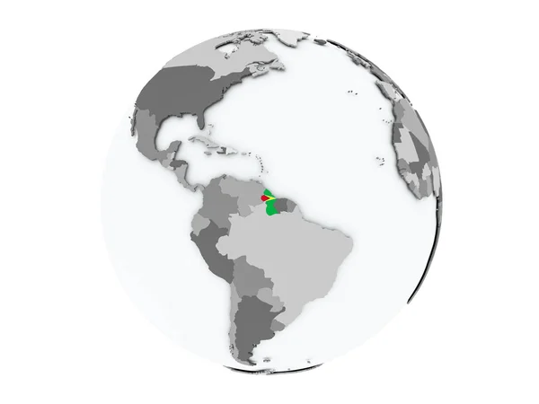 A globe elszigetelt Guyana — Stock Fotó