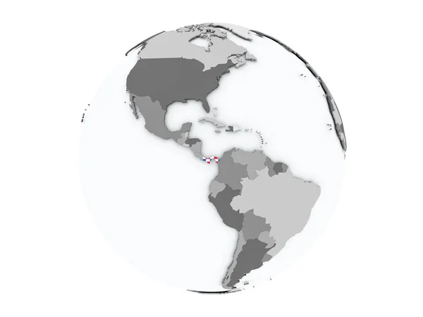 Panama op wereldbol geïsoleerd — Stockfoto