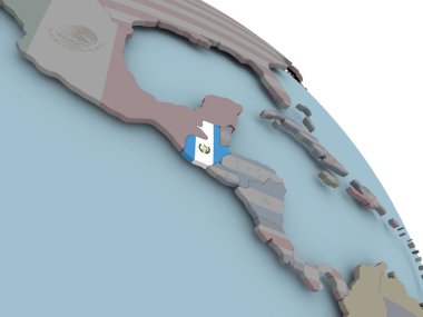 Guatemala Haritası bayrak ile
