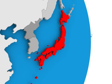 küre üzerinde Japonya