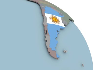 Harita Arjantin bayrağı ile