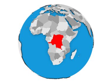 Demokratik Kongo Cumhuriyeti izole küre üzerinde