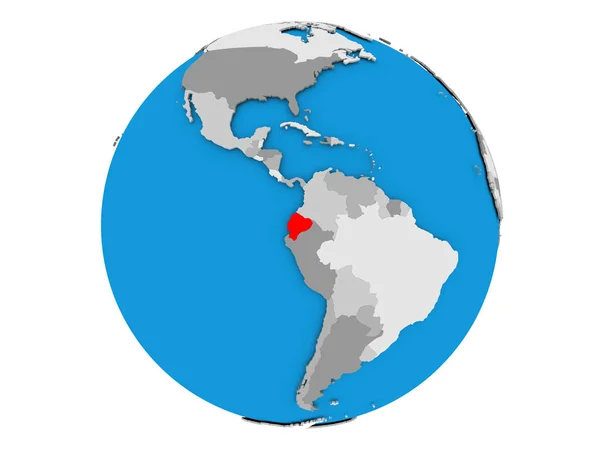 Ekwador na całym świecie na białym tle — Zdjęcie stockowe