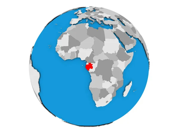 Gabon on globe isolated — Stock Photo, Image