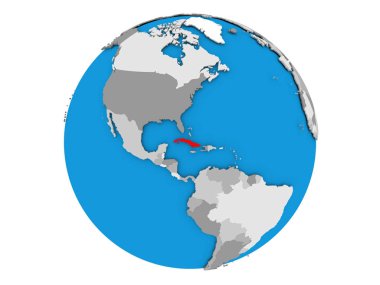 Küba izole küre üzerinde