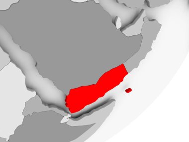 Yemen'de gri haritada kırmızı