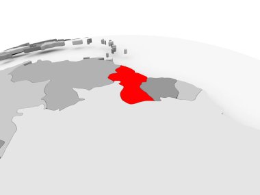 Gri küre üzerinde Guyana