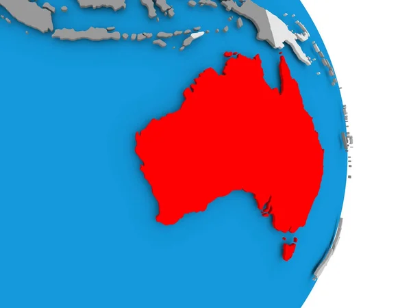 Australia on globe — Stock Photo, Image