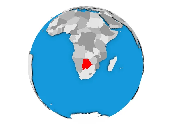 Botsvana izole küre üzerinde — Stok fotoğraf