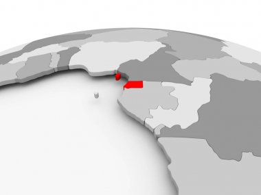 Ekvator Ginesi gri dünya üzerinde