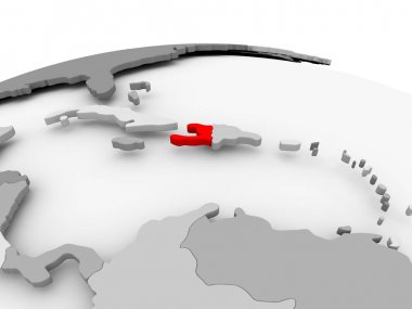 Haiti üzerinde gri Küre