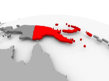 Papua Yeni Gine gri dünya üzerinde