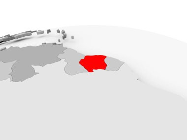 Surinam gri dünya üzerinde