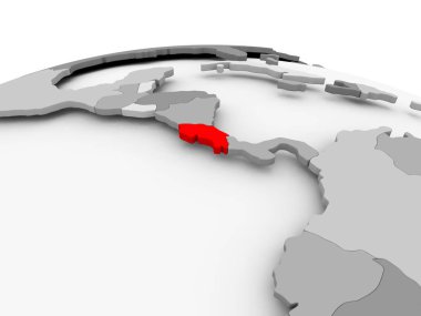 Kosta Rika üzerinde gri Küre