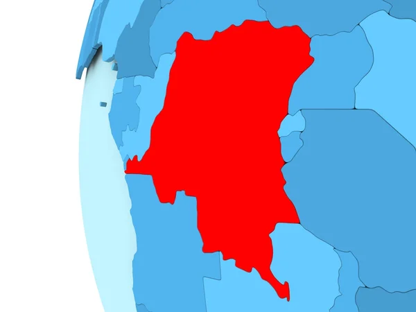 Mapa demokratické republiky Kongo — Stock fotografie