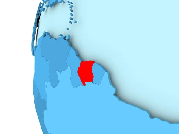Karta över Surinam — Stockfoto