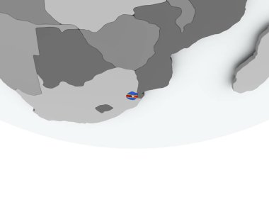 Svaziland dünya üzerinde bayrak ile