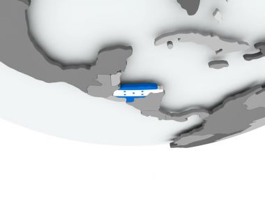 Honduras dünya üzerinde bayrak ile