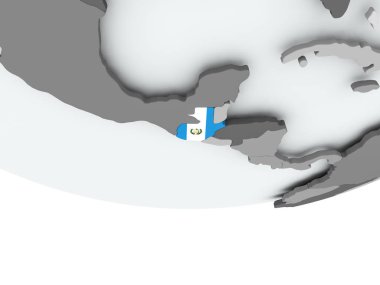 Guatemala bayrağı dünya üzerinde