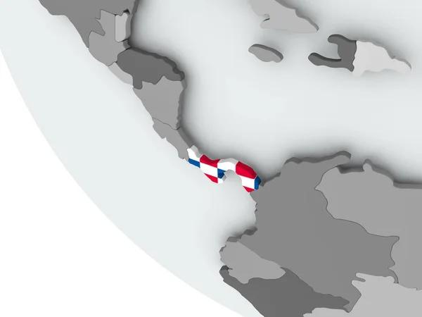 Bandeira do Panamá no mundo político — Fotografia de Stock