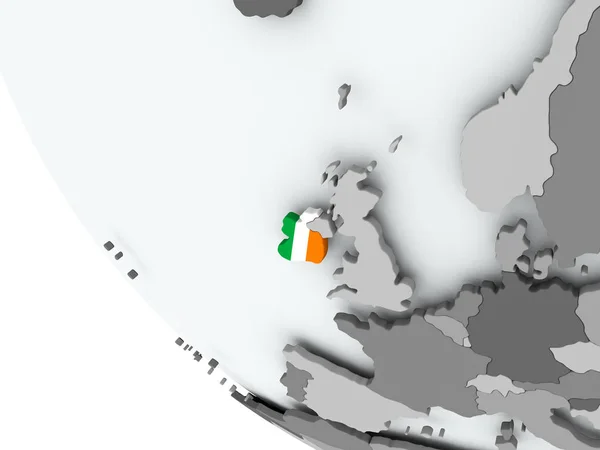 Bandeira da Irlanda no mundo político — Fotografia de Stock