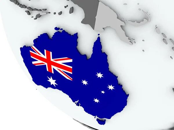 정치 세계에 오스트레일리아의 국기 — 스톡 사진