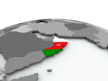 Dünya üzerinde Umman bayrağı