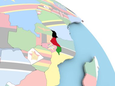 Dünya üzerinde Malavi Cumhuriyeti bayrağı