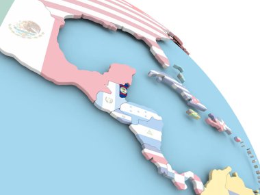 Belize bayrağı dünya üzerinde