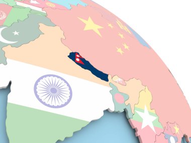Dünya üzerinde Nepal bayrağı