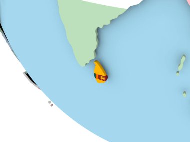Sri Lanka bayrak dünya üzerinde