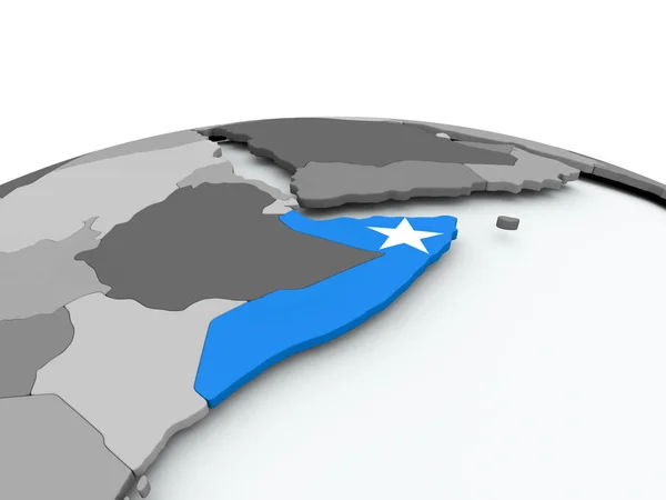 Bandera de Somalia en el mundo — Foto de Stock