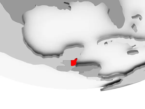 Χάρτης του Μπελίζ γκρι πολιτικό πλανήτη — Φωτογραφία Αρχείου