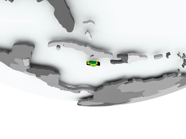 Ямайка з прапором по всьому світу — стокове фото