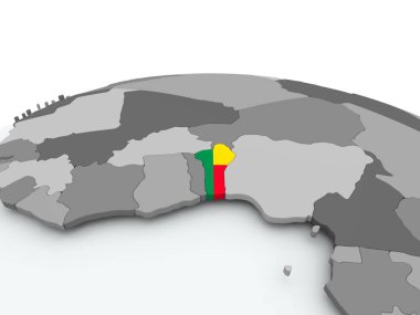 Benin bayrağı dünya üzerinde