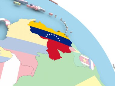 Venezuela bayrağı dünya üzerinde