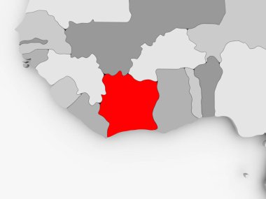 Fildişi Sahili Haritası